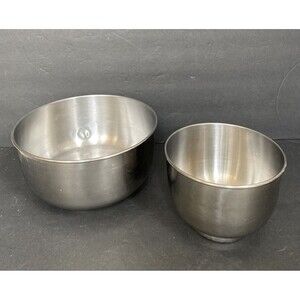 Sunbeam Mixmaster Model 01930 Stainless Steel Bowls Large Small Replacement Part